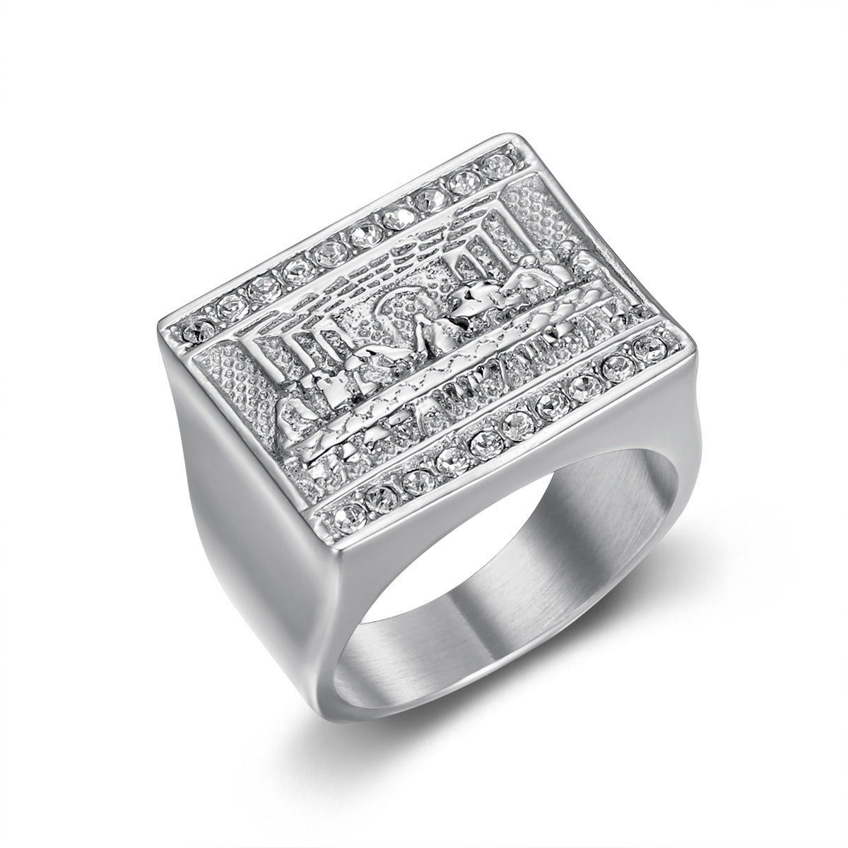 Titanium Steel Gold Plated Men's Ring - The Last Super