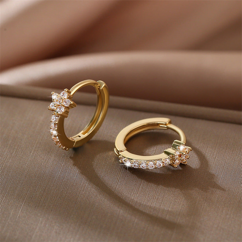 Women's Copper Micro Inlay Diamond Creative Earrings
