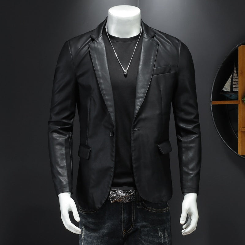 Suit Men's Leather Coat Casual Style