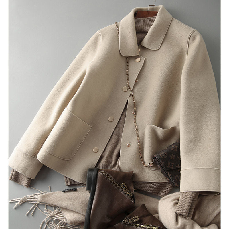 Woolen Short Coat Women's Loose All-matching Woolen Top