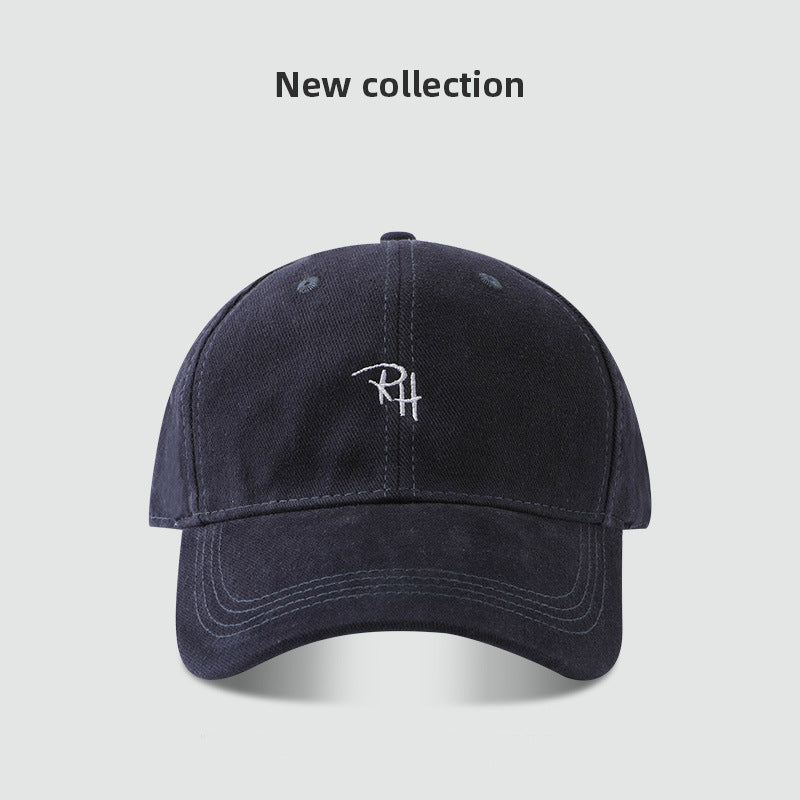 RH Letter Embroidery Simple All-matching Baseball Cap