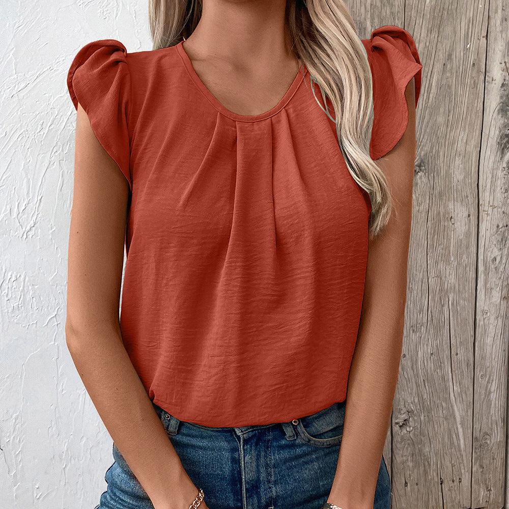 Casual Round Neck Pullover Short Sleeve T-shirt