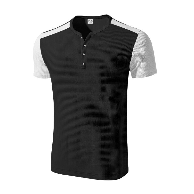 Plus Size Men's Color Block T-shirt