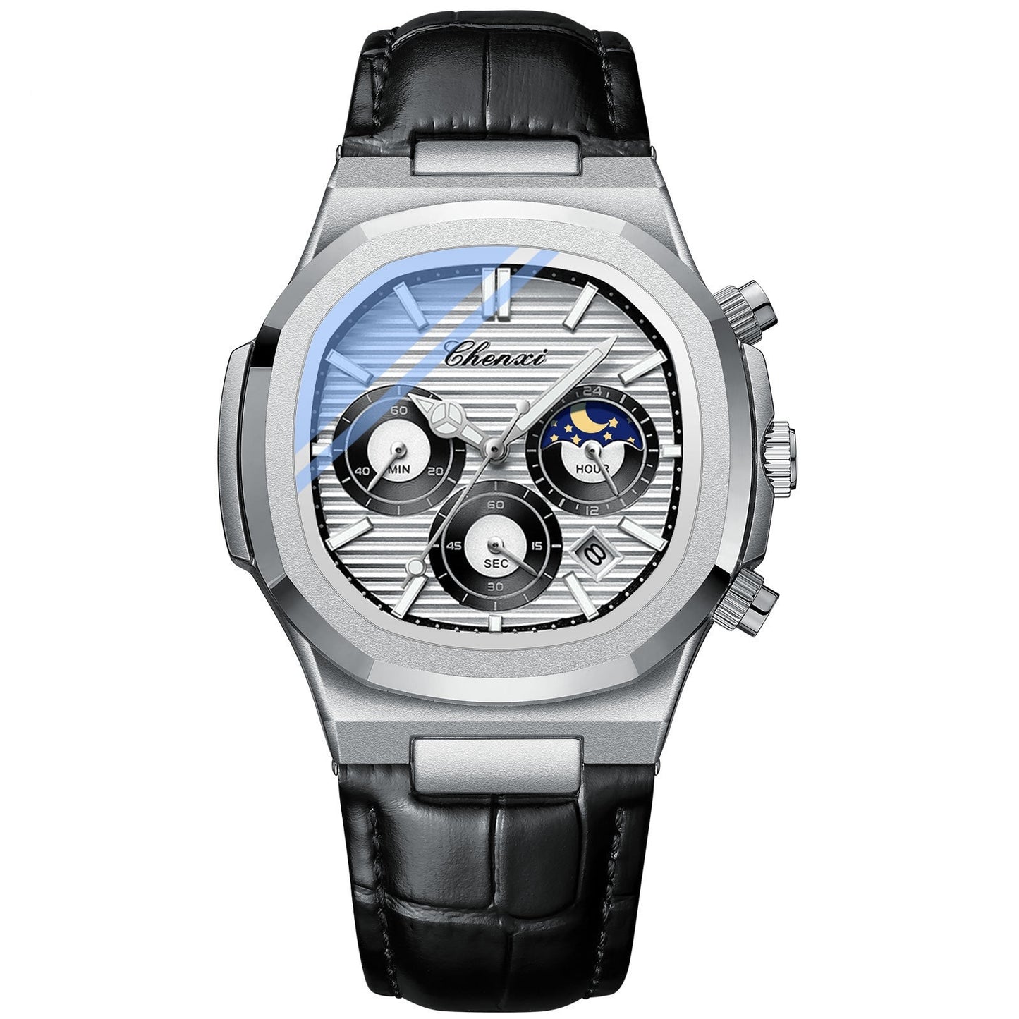 Multifunctional True Three Eyes Six-pin Men's Watch