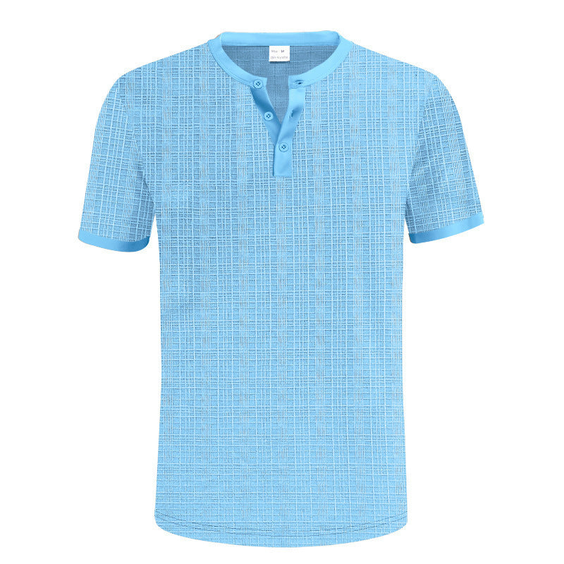 Breathable Casual Henley Shirt Top