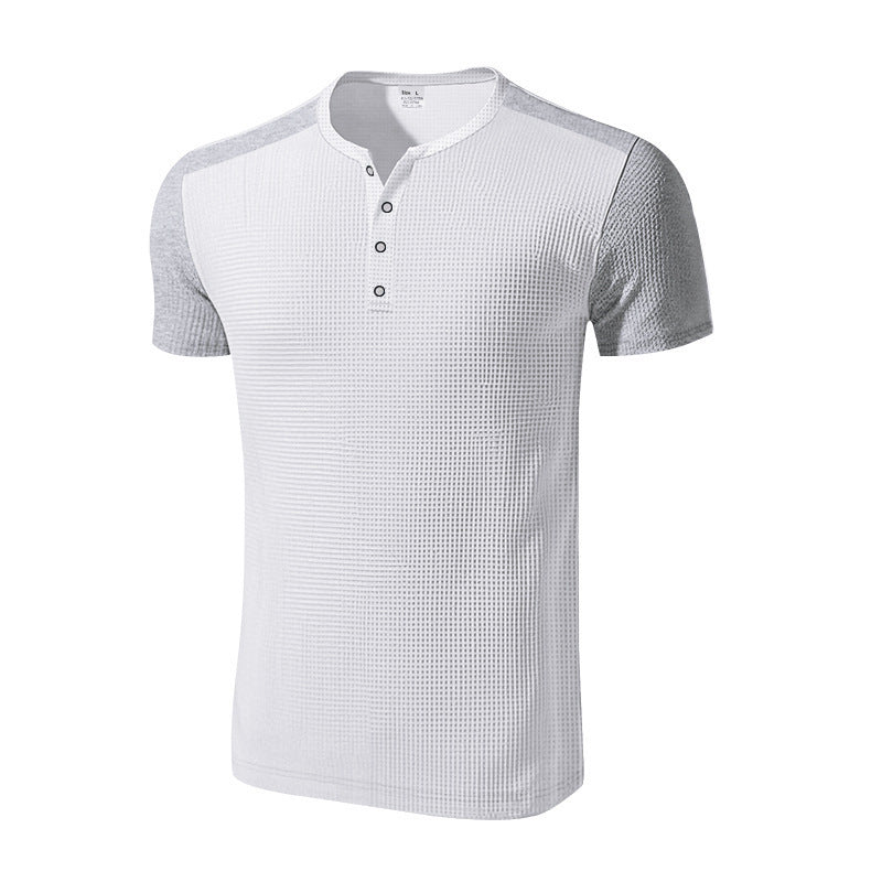 Plus Size Men's Color Block T-shirt