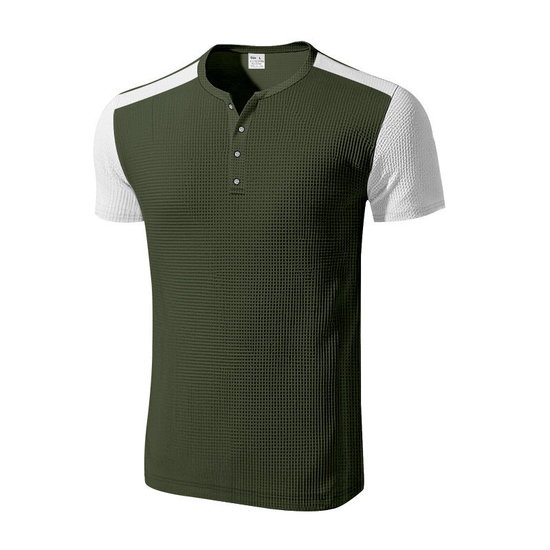 Plus Size Men's Color Block T-shirt