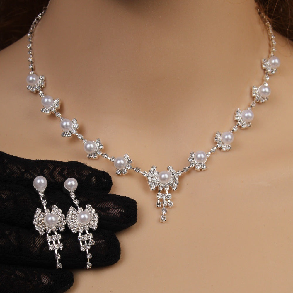 European And American Style Necklace Eardrop Jewelry Suit