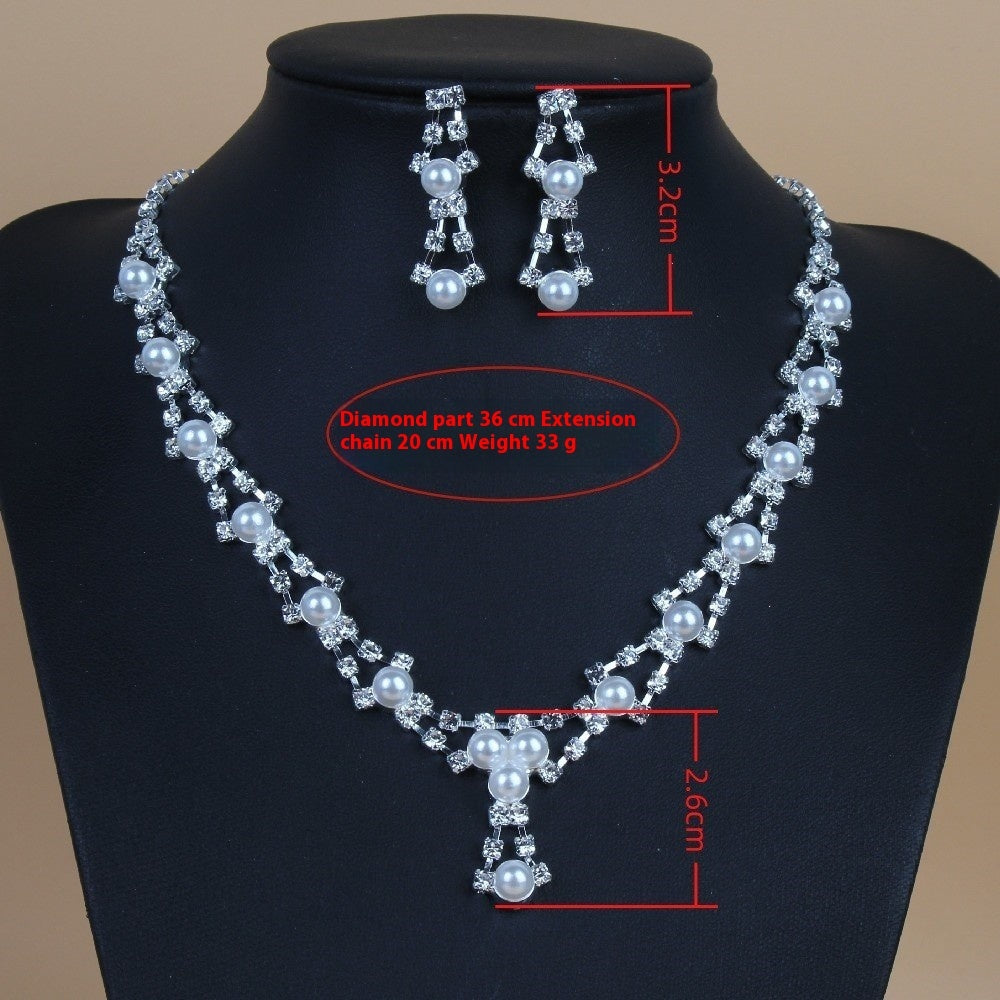 European And American Style Necklace Eardrop Jewelry Suit
