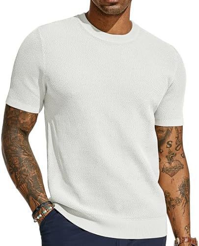 Men's Short Sleeved Knitted T-shirt