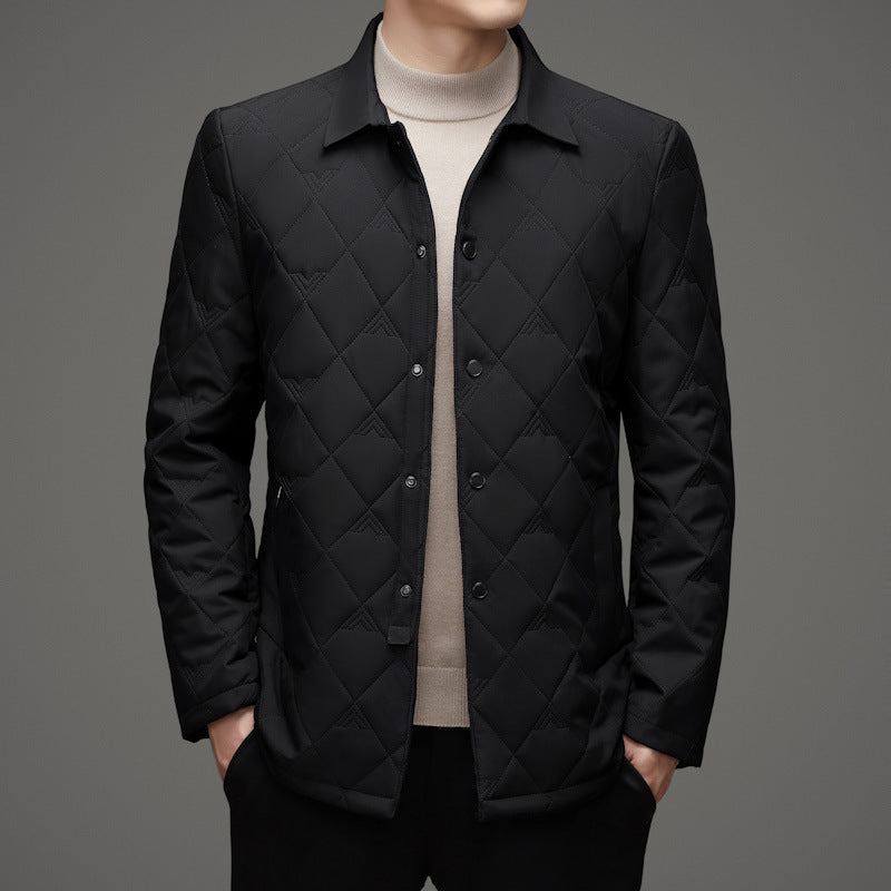 Men's Plaid Collar Cotton Jacket