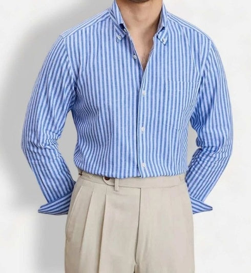 Antonios Business Striped Long-sleeve Shirt