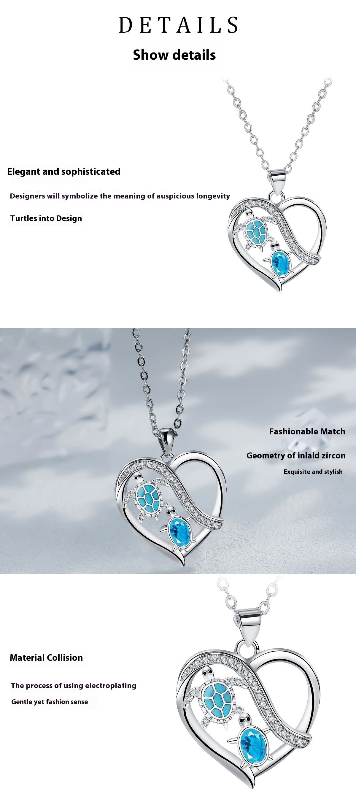 Necklace Love Turtle - European