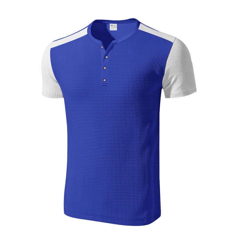 Plus Size Men's Color Block T-shirt