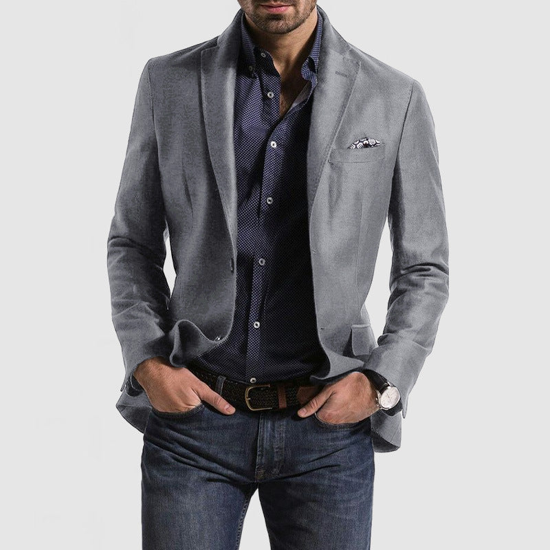 Spring Top Casual Printed Double Button Suit