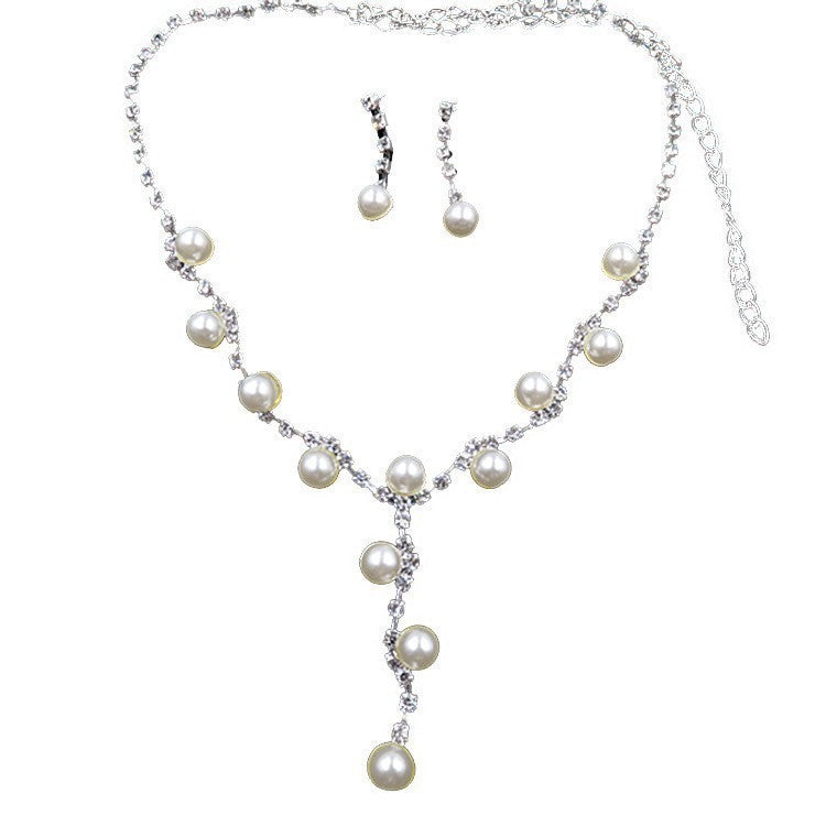 European And American Style Necklace Eardrop Jewelry Suit