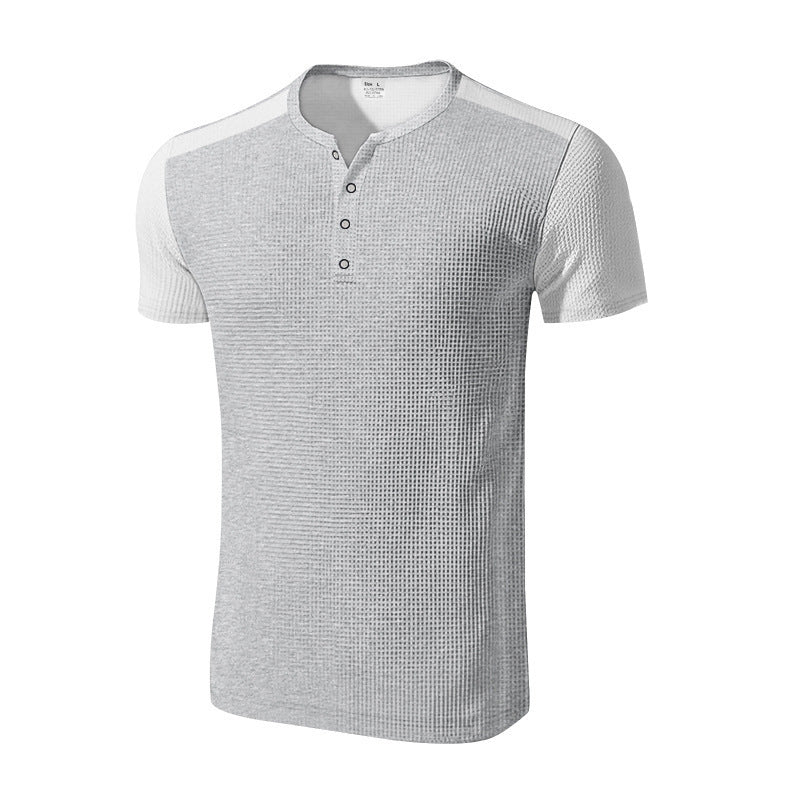 Plus Size Men's Color Block T-shirt