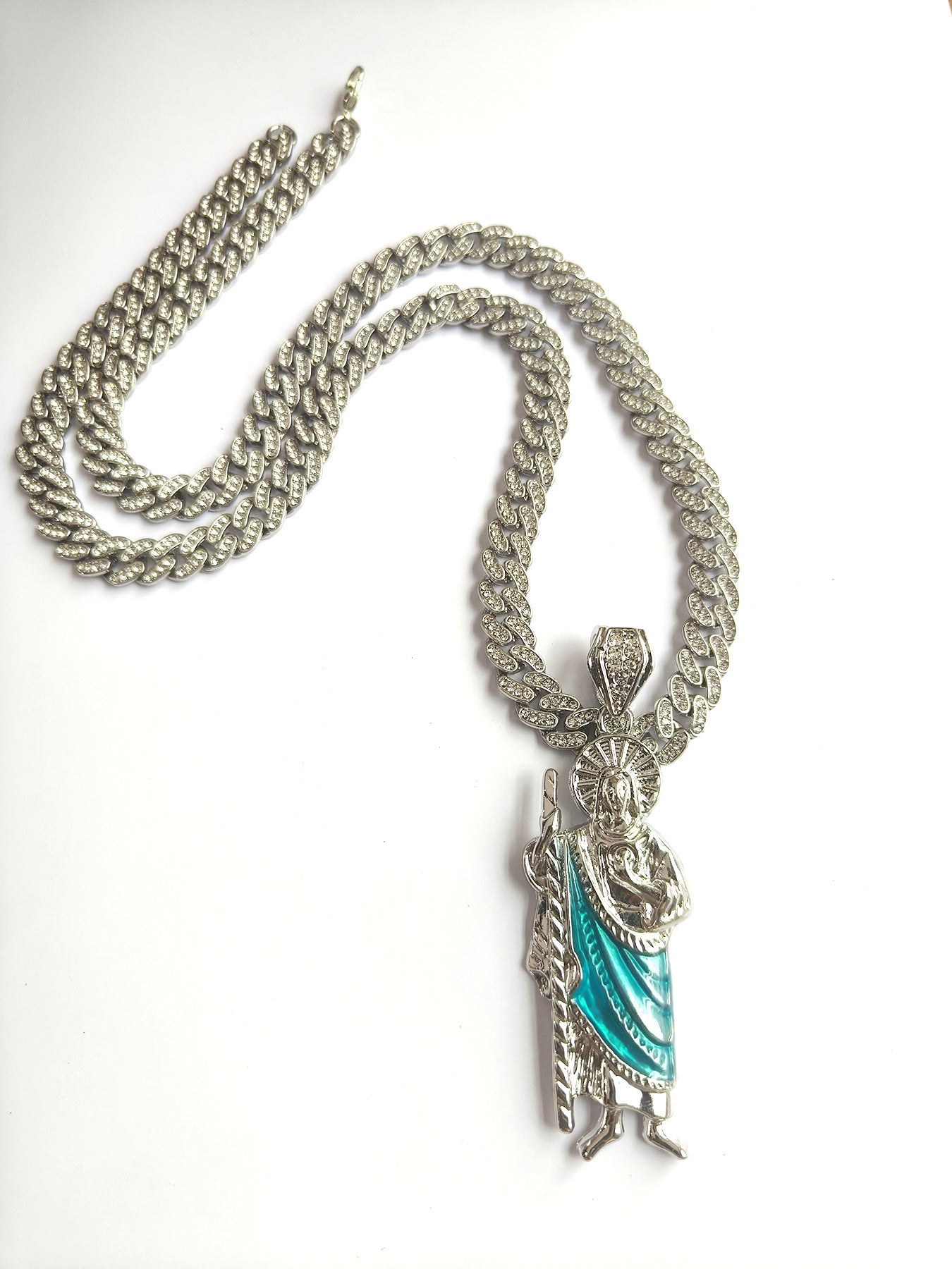 Men's 8MM Cuban Link Chain Hip Hop Necklace Personality Retro