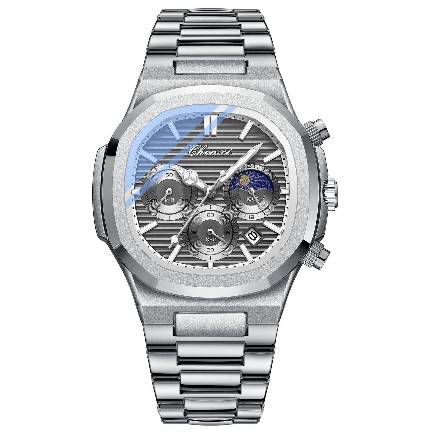 Multifunctional True Three Eyes Six-pin Men's Watch