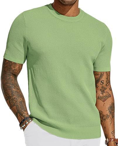 Men's Short Sleeved Knitted T-shirt