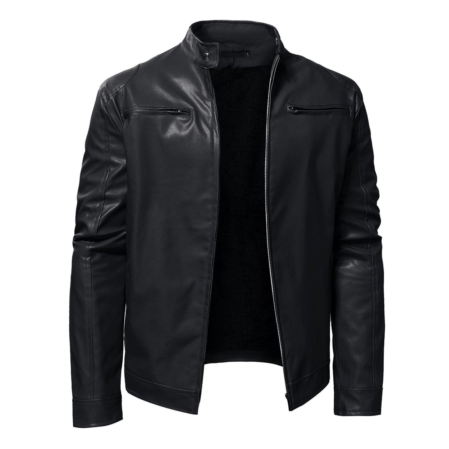 Men's Business Gentleman Fleece-lined Thickened Zipper Cardigan