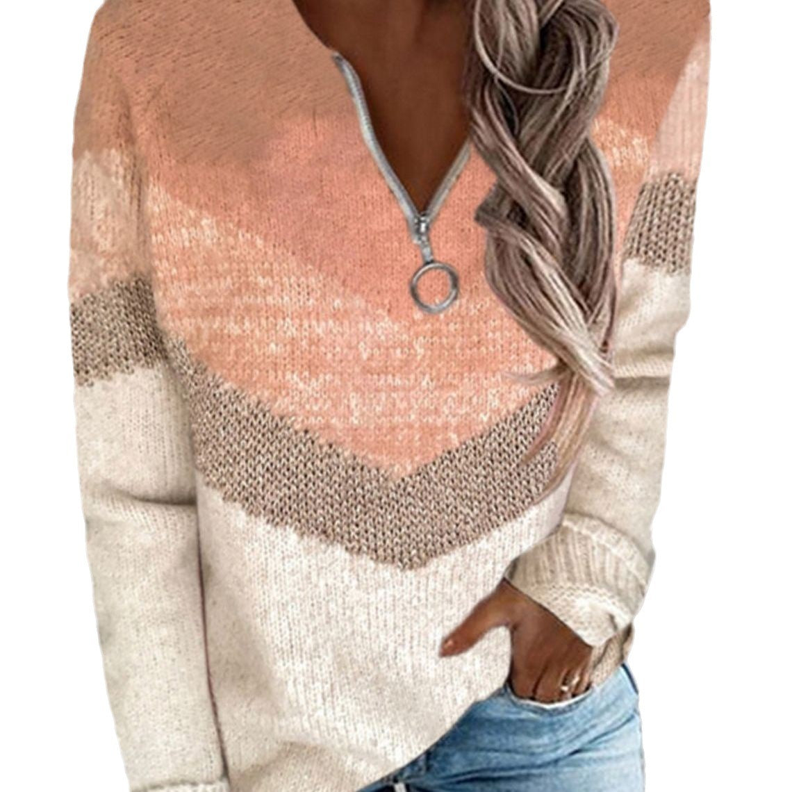 Slim-fit Sweater Pullover Round Neck Knitted Sweater