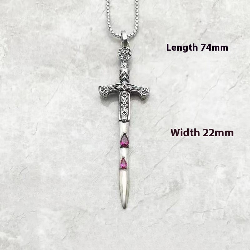Retro Exaggerated And Personalized Gothic Sword Pendant Creative Necklace