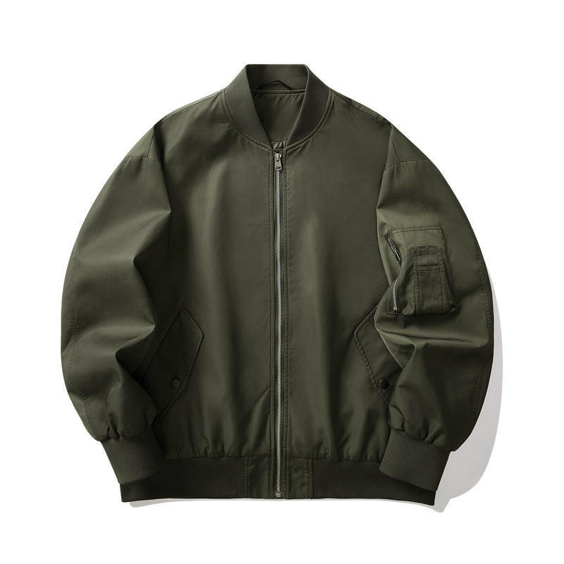 Loose Baseball Collar Pilot Coat Men