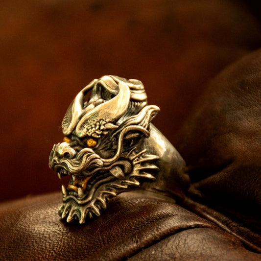Domineering Animal Personality Fashion Trend Retro Vintage Open-end Ring