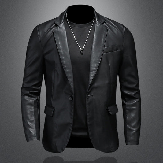 Suit Men's Leather Coat Casual Style