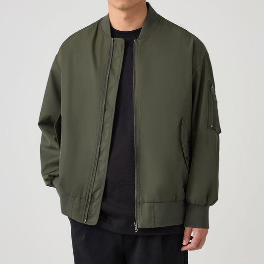 Loose Baseball Collar Pilot Coat Men