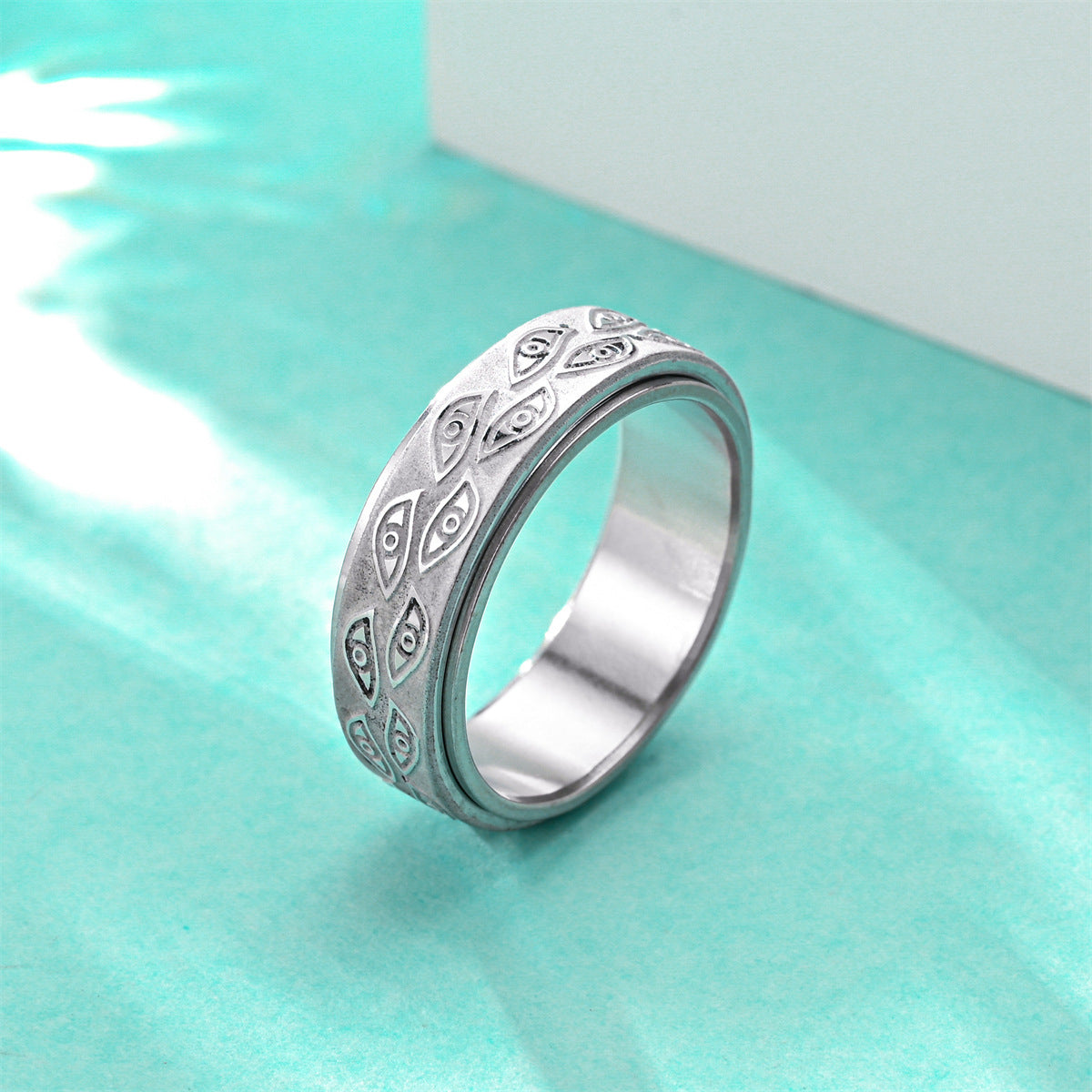Fashion Rotatable Men's Stainless Steel Ring