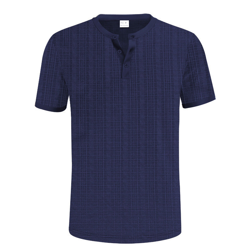 Breathable Casual Henley Shirt Top